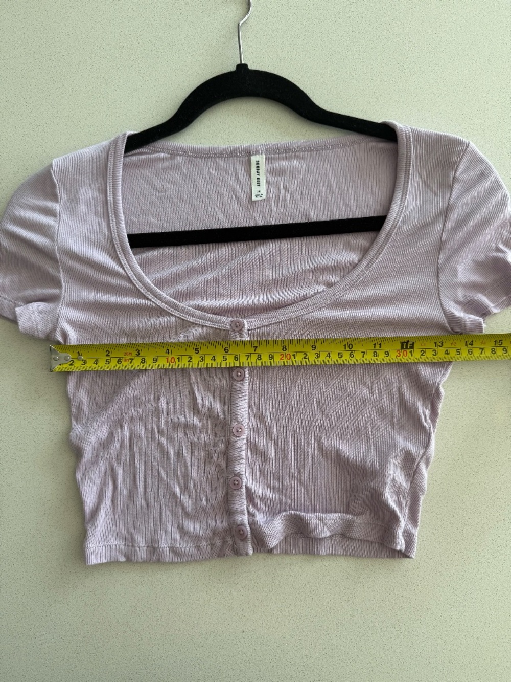 Aritzia Sunday Best Holly Crop Top Purple Size S LIKE NEW - Picture 9 of 10